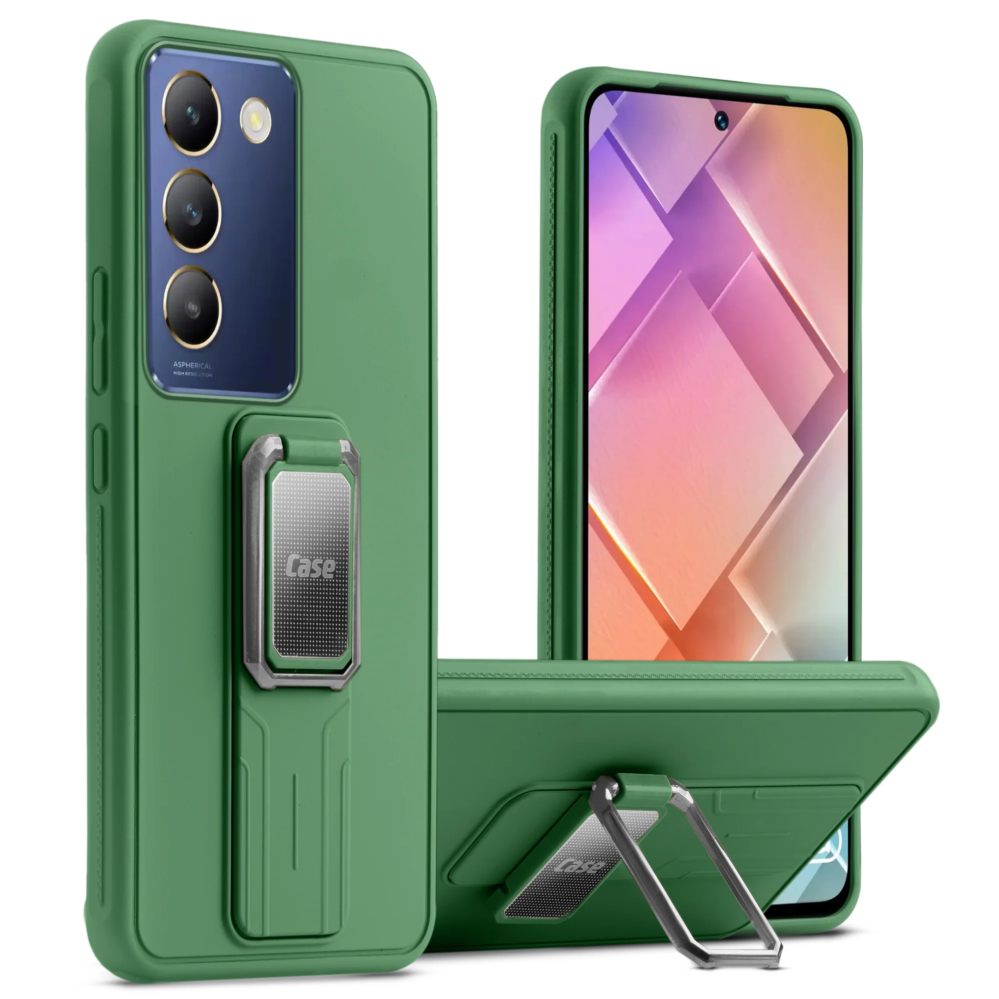 Silicone Case with Kickstand For Vivo T3 5G - Image 19