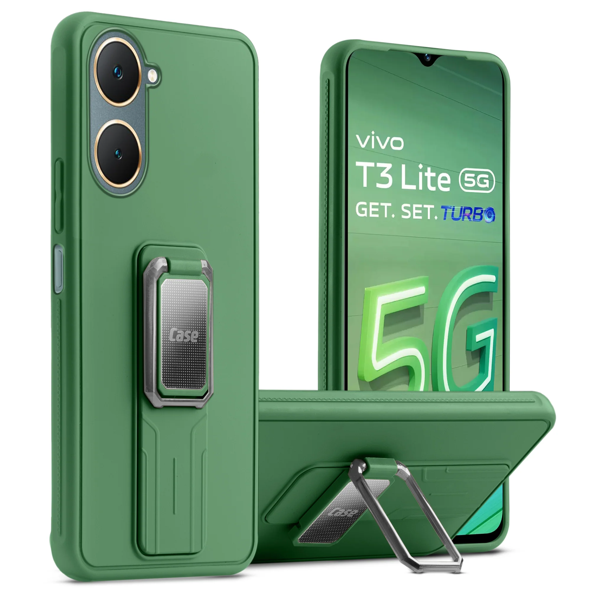 Silicone Case with Kickstand For Vivo T3 lite 5G - Image 19