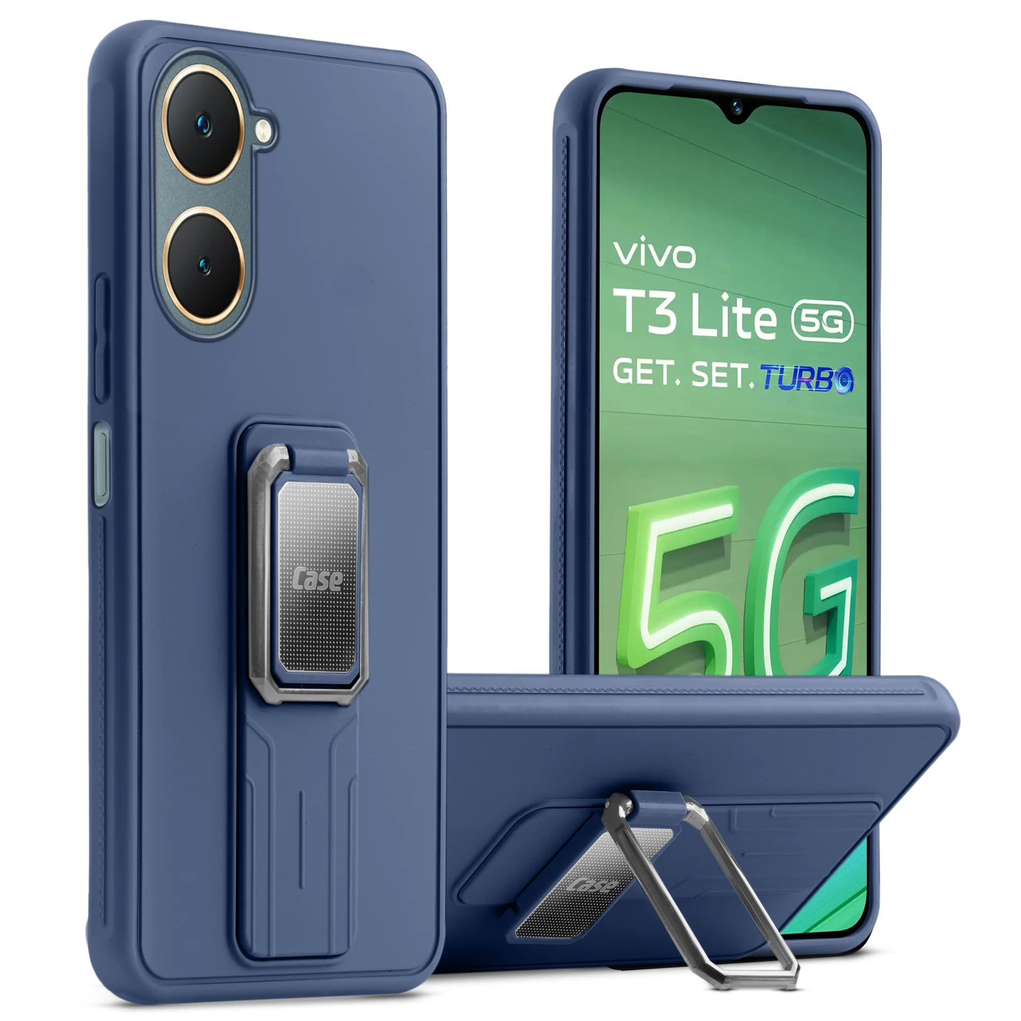 Silicone Case with Kickstand For Vivo T3 lite 5G - Image 7