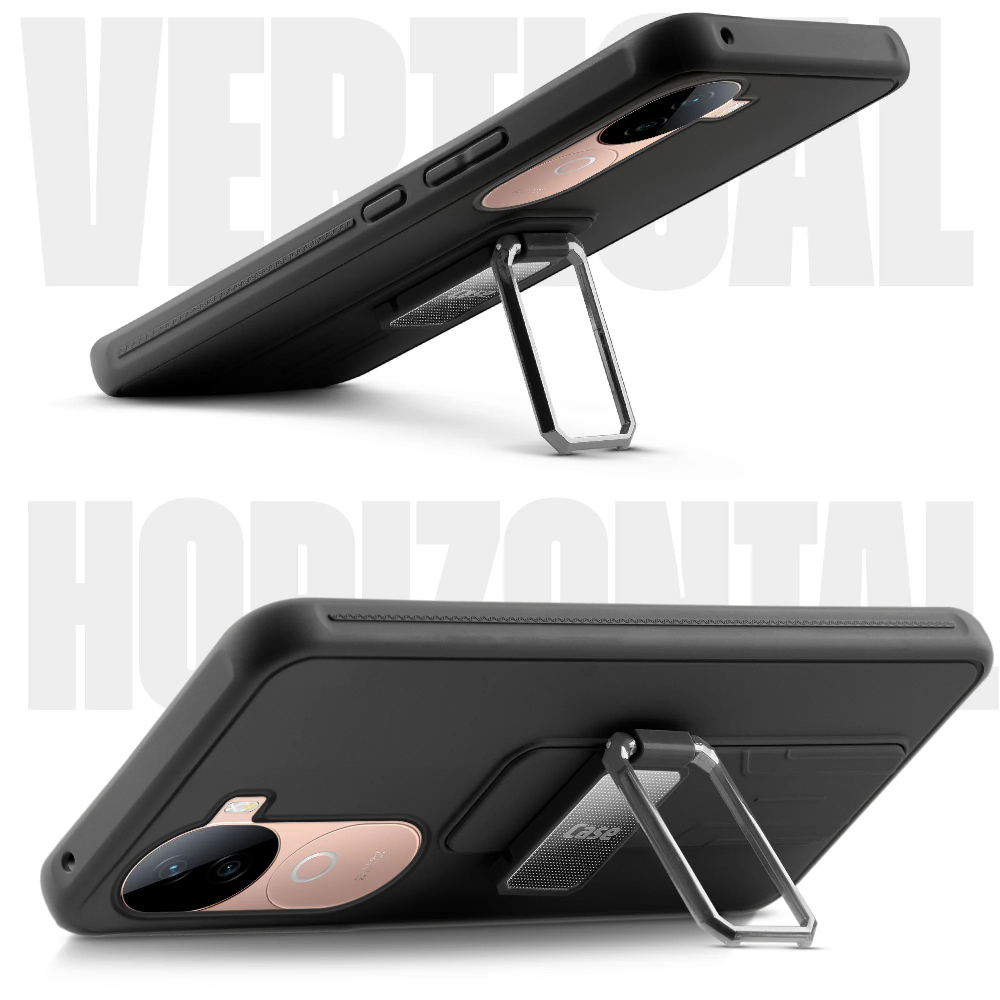 Silicone Case with Kickstand For Vivo V40e 5G - Image 3