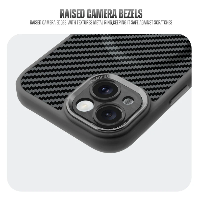 Premium Tech Weave Design With Wireless Charging Support Compatible Back Case For Apple iPhone 15 - Image 5