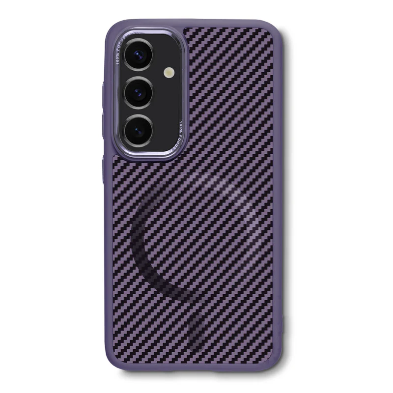 Premium Tech Weave Design With Wireless Charging Support Compatible Back Case For Samsung S25 5G - Image 12