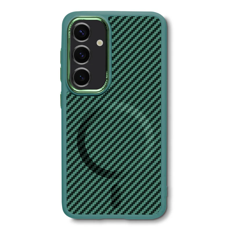 Premium Tech Weave Design With Wireless Charging Support Compatible Back Case For Samsung S25 5G - Image 18
