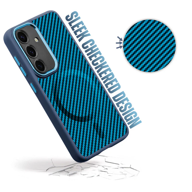 Premium Tech Weave Design With Wireless Charging Support Compatible Back Case For Samsung S25 5G - Image 21