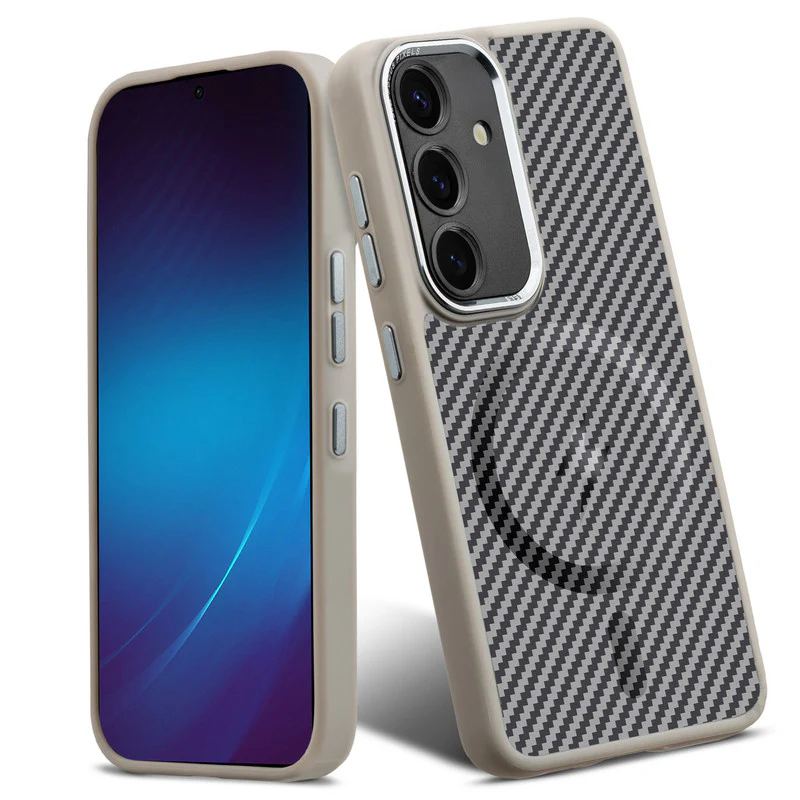 Premium Tech Weave Design With Wireless Charging Support Compatible Back Case For Samsung S25 Plus 5G - Image 19