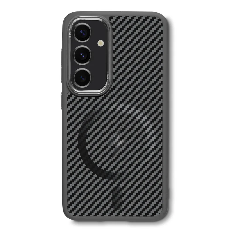 Premium Tech Weave Design With Wireless Charging Support Compatible Back Case For Samsung S25 Plus 5G - Image 6
