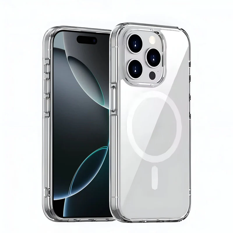 Premium Transparent Wireless Charging Support Case For Apple iPhone 16 Pro Max