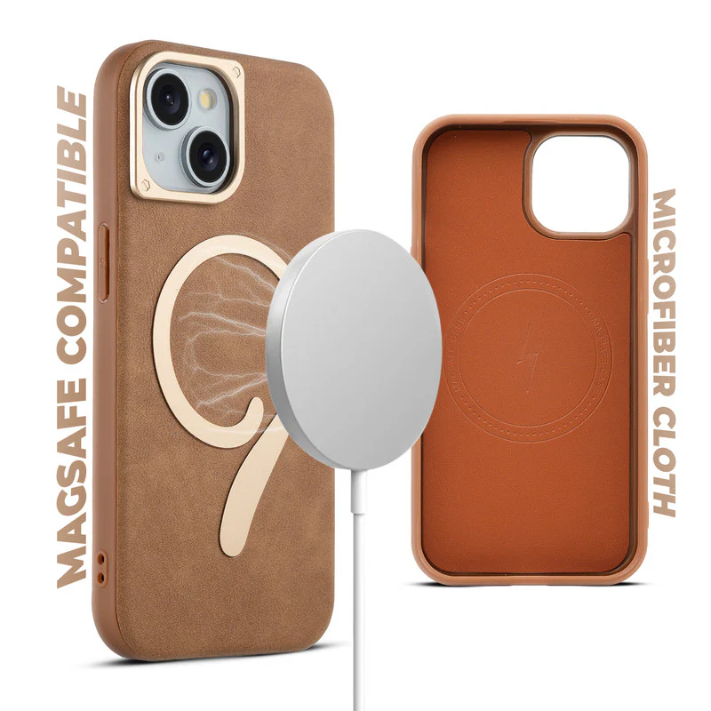 Prime Leather Wireless Charging Compatible Case for Apple iPhone 15 - Image 13