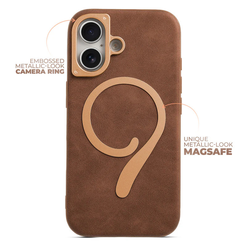 Prime Leather Wireless Charging Compatible Case for Apple iPhone 16 - Image 4
