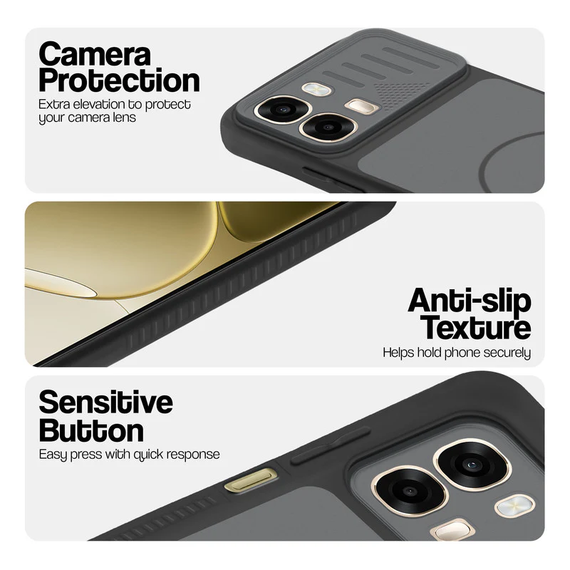 Dual Tone Silicone Grip Back Cover with Camera Protection for Oppo A6 Pro 5G - Image 21