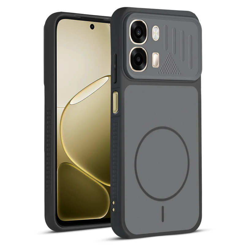 Dual Tone Silicone Grip Back Cover with Camera Protection for Oppo A6 Pro 5G - Image 24