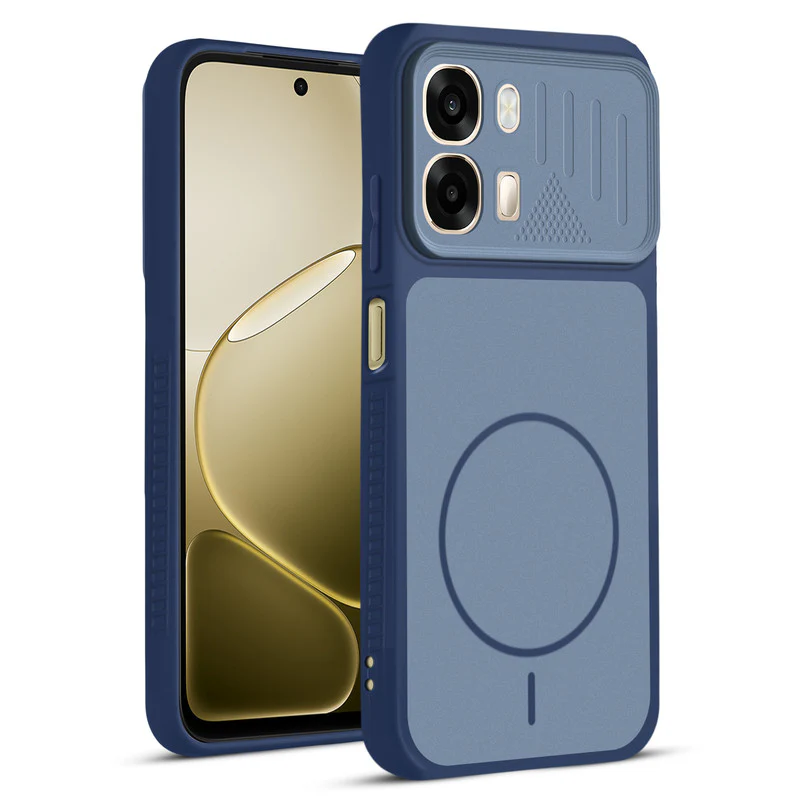 Dual Tone Silicone Grip Back Cover with Camera Protection for Oppo A6 Pro 5G - Image 30