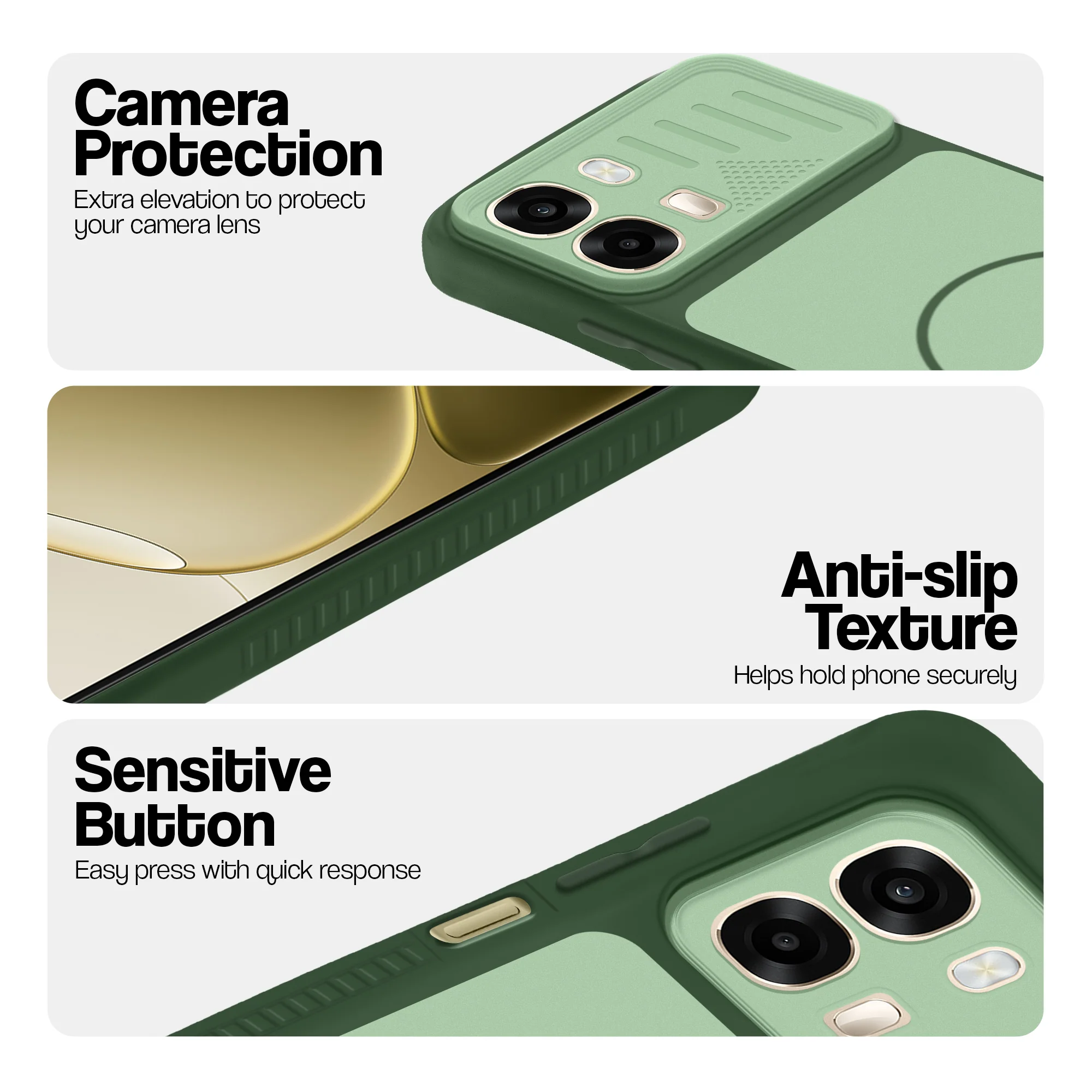 Dual Tone Silicone Grip Back Cover with Camera Protection for Oppo A6 Pro 5G - Image 9