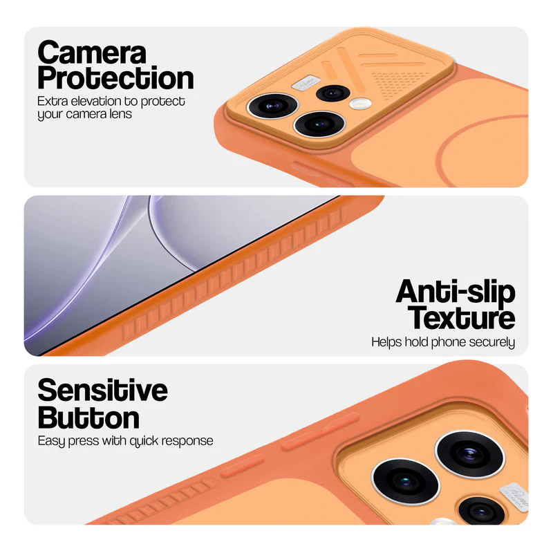 Dual Tone Silicone Grip Back Cover with Camera Protection for Oppo Reno 15 5G - Image 3