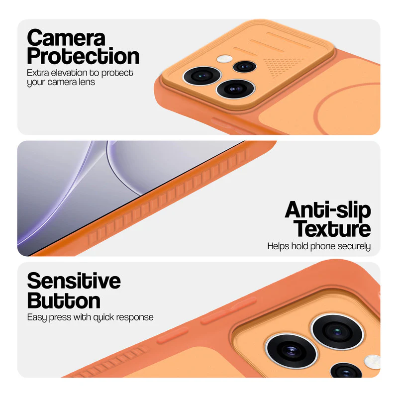 Dual Tone Silicone Grip Back Cover with Camera Protection for Oppo Reno 15 Pro Mini 5G - Image 3