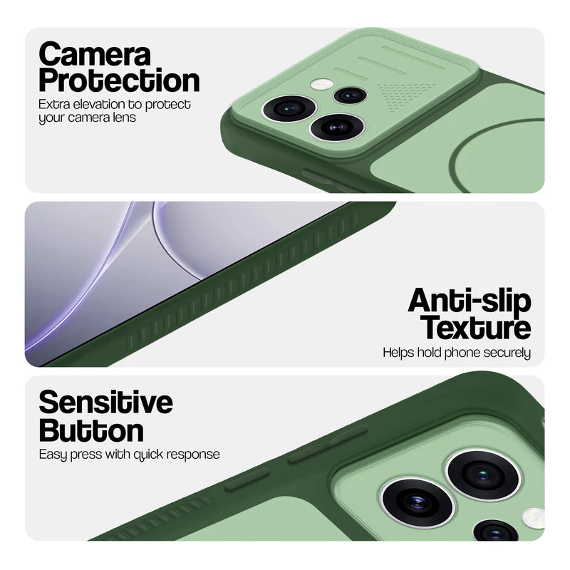 Dual Tone Silicone Grip Back Cover with Camera Protection for Oppo Reno 15 Pro Mini 5G - Image 9