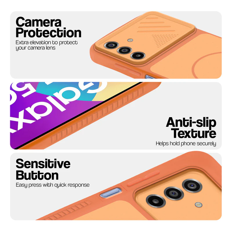Protective Hard Silicone Back Cover with Slim Grip Design & Camera Protection for Samsung F17 5G - Image 3