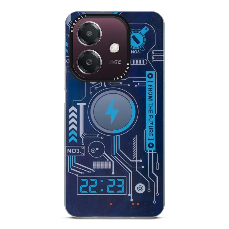 Colorful Reflective Circuit Prints Hard Back Protector Case For Oppo A3x 4G - Image 10