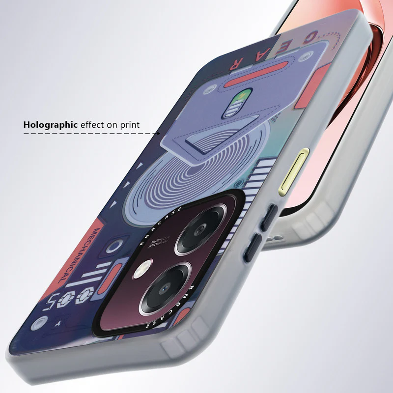Colorful Reflective Circuit Prints Hard Back Protector Case For Oppo A3x 4G - Image 20