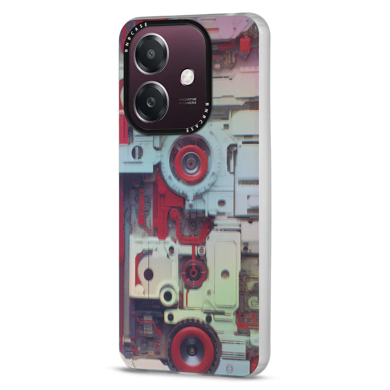 Colorful Reflective Circuit Prints Hard Back Protector Case For Oppo A3x 4G - Image 56