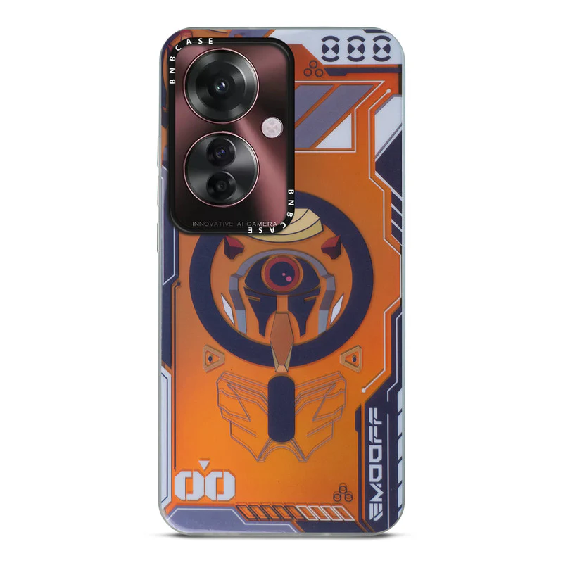 Colorful Reflective Circuit Prints Hard Back Protector Case For Oppo F25 Pro 5G - Image 3