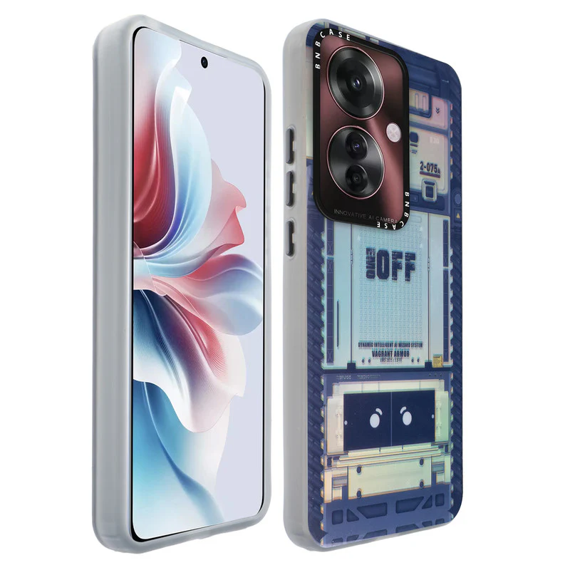 Colorful Reflective Circuit Prints Hard Back Protector Case For Oppo F25 Pro 5G - Image 42