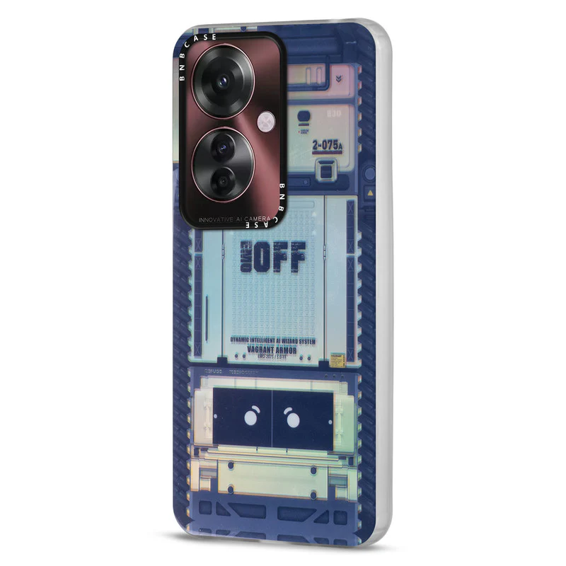 Colorful Reflective Circuit Prints Hard Back Protector Case For Oppo F25 Pro 5G - Image 48