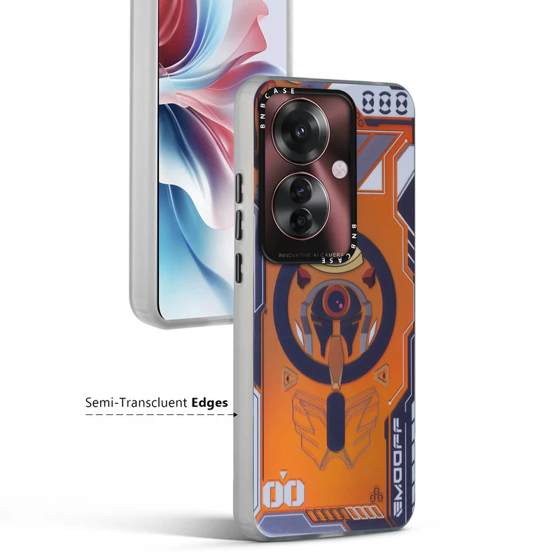 Colorful Reflective Circuit Prints Hard Back Protector Case For Oppo F25 Pro 5G - Image 5