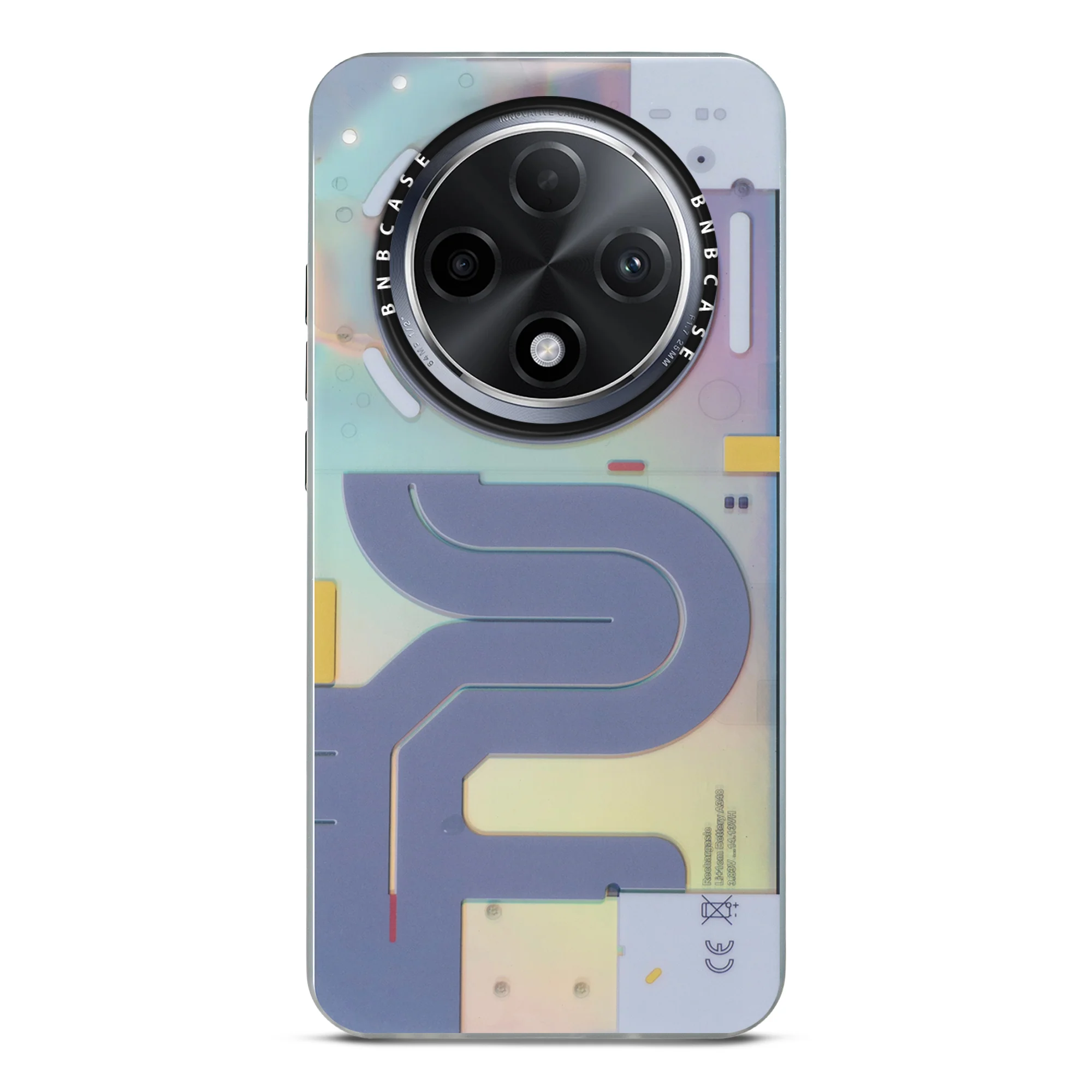 Colorful Reflective Circuit Prints Hard Back Protector Case For Oppo F27 Pro Plus 5G - Image 28