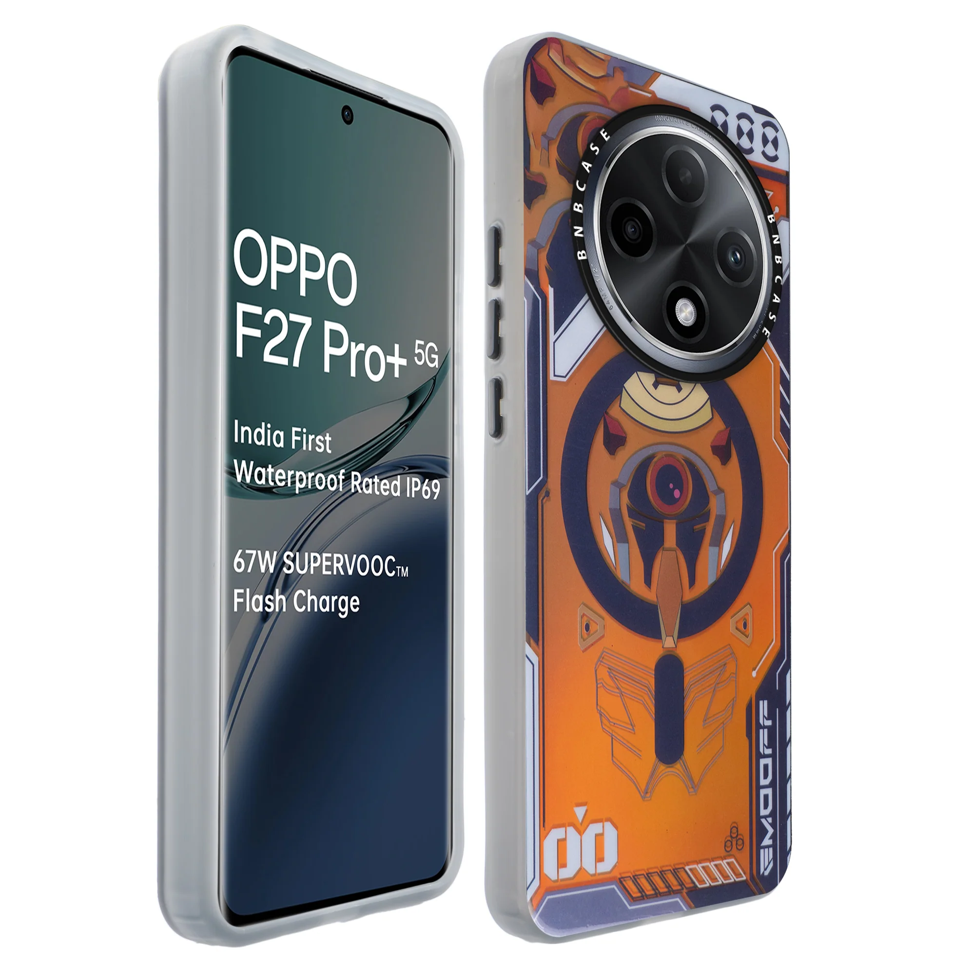 Colorful Reflective Circuit Prints Hard Back Protector Case For Oppo F27 Pro Plus 5G - Image 44