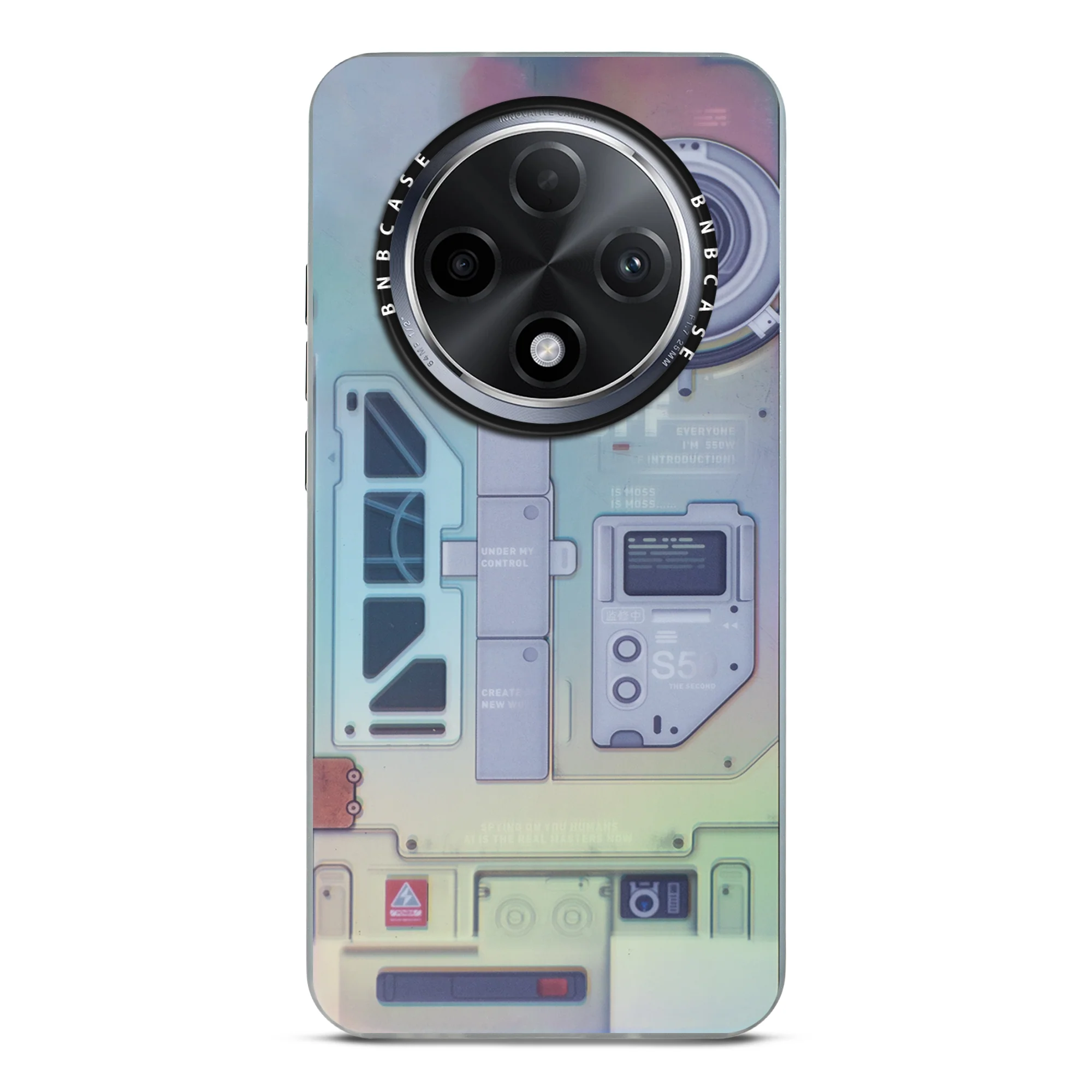 Colorful Reflective Circuit Prints Hard Back Protector Case For Oppo F27 Pro Plus 5G - Image 51