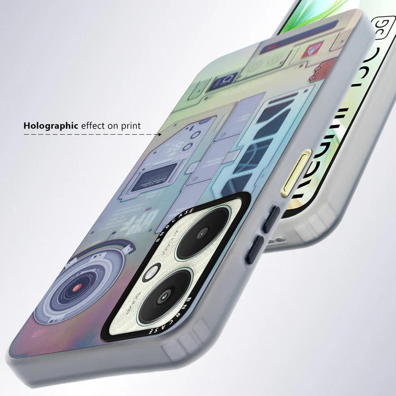 Colorful Reflective Circuit Prints Hard Back Protector Case For Redmi 13C 5G - Image 62