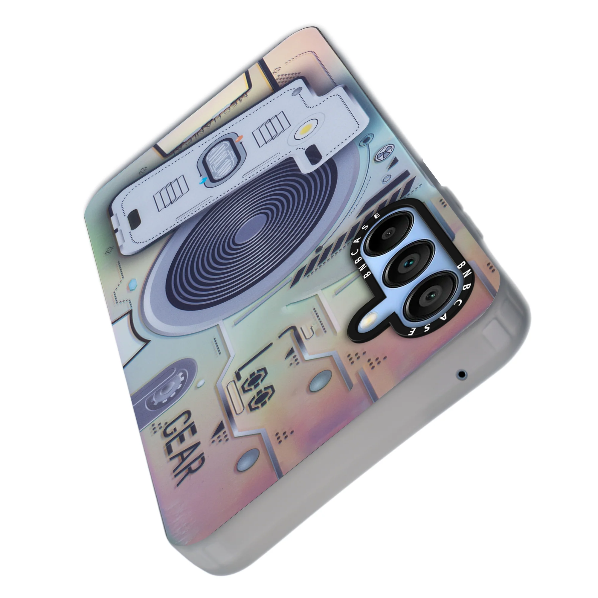 Colorful Reflective Circuit Prints Hard Back Protector Case For Samsung A15 5G - Image 13