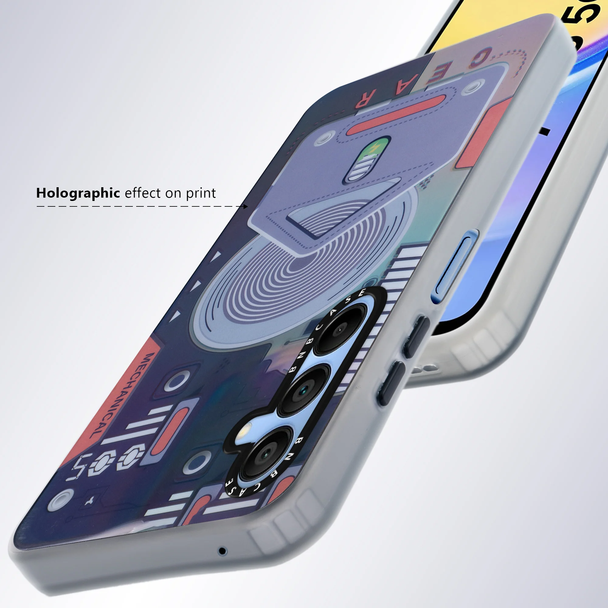 Colorful Reflective Circuit Prints Hard Back Protector Case For Samsung A15 5G - Image 23