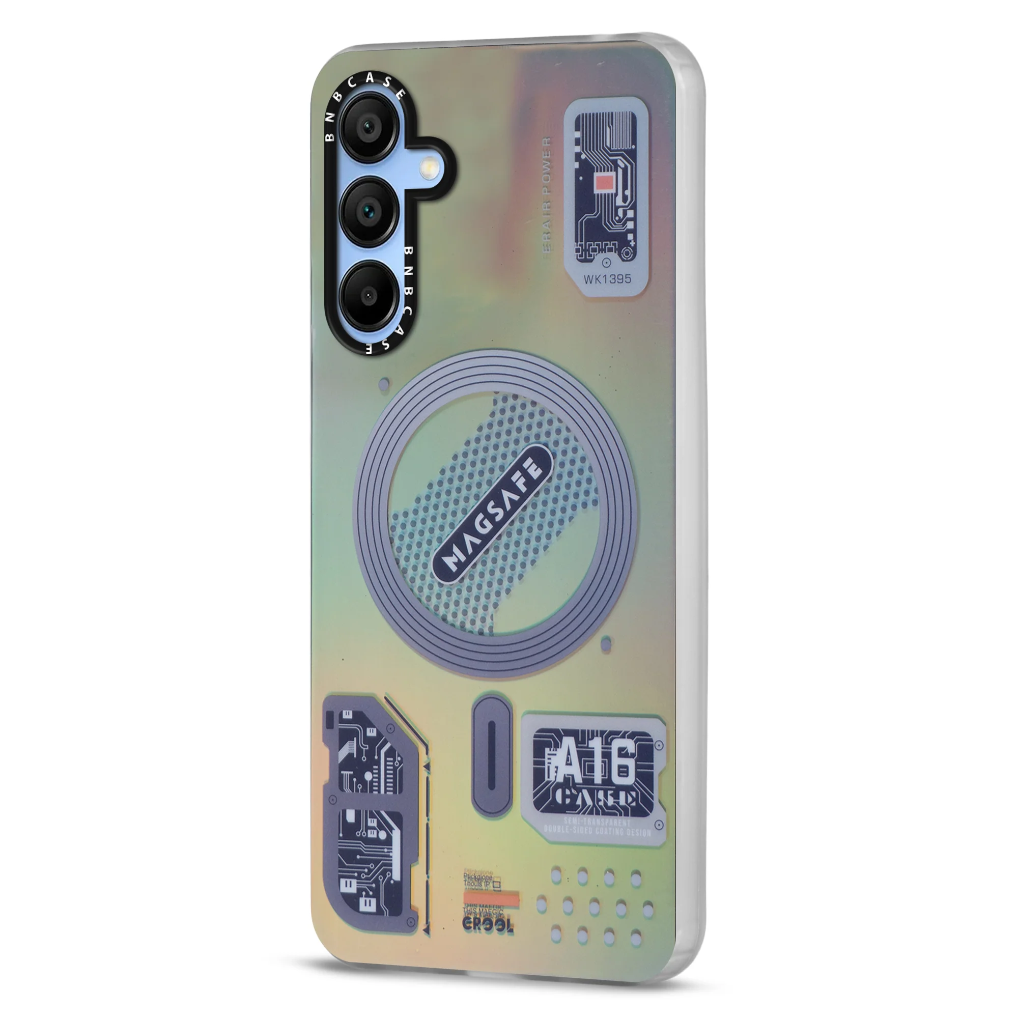 Colorful Reflective Circuit Prints Hard Back Protector Case For Samsung A15 5G - Image 32