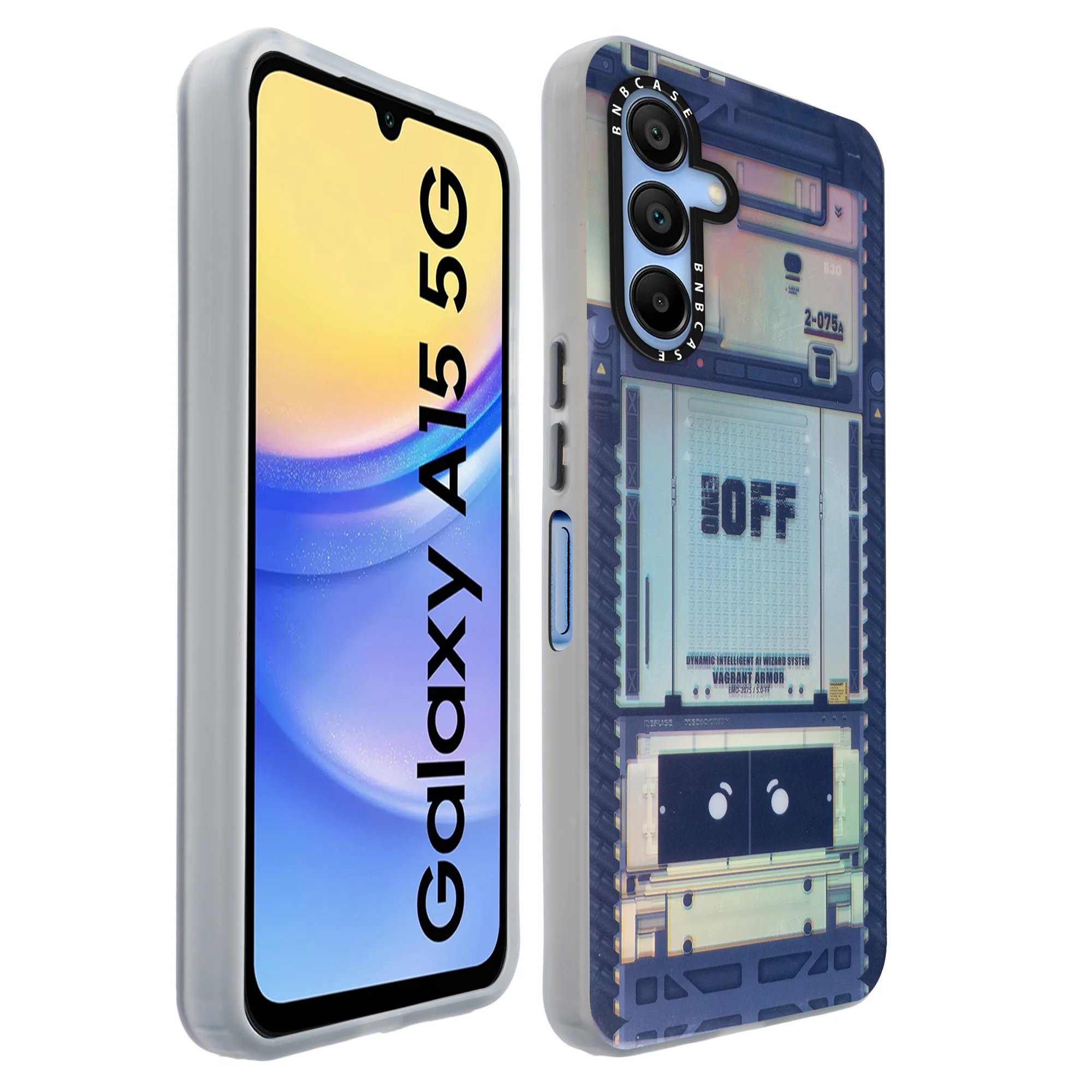 Colorful Reflective Circuit Prints Hard Back Protector Case For Samsung A15 5G - Image 51