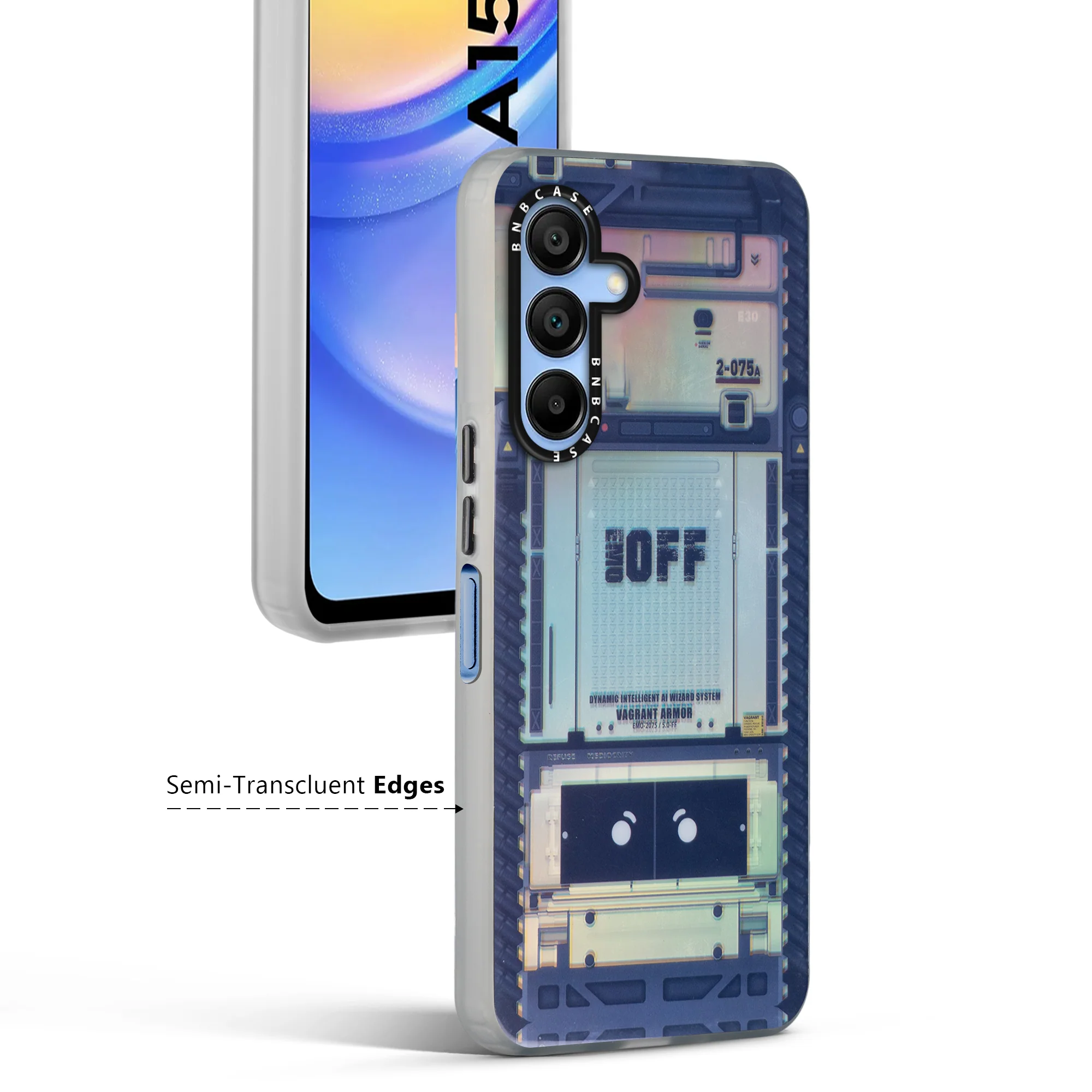 Colorful Reflective Circuit Prints Hard Back Protector Case For Samsung A15 5G - Image 54