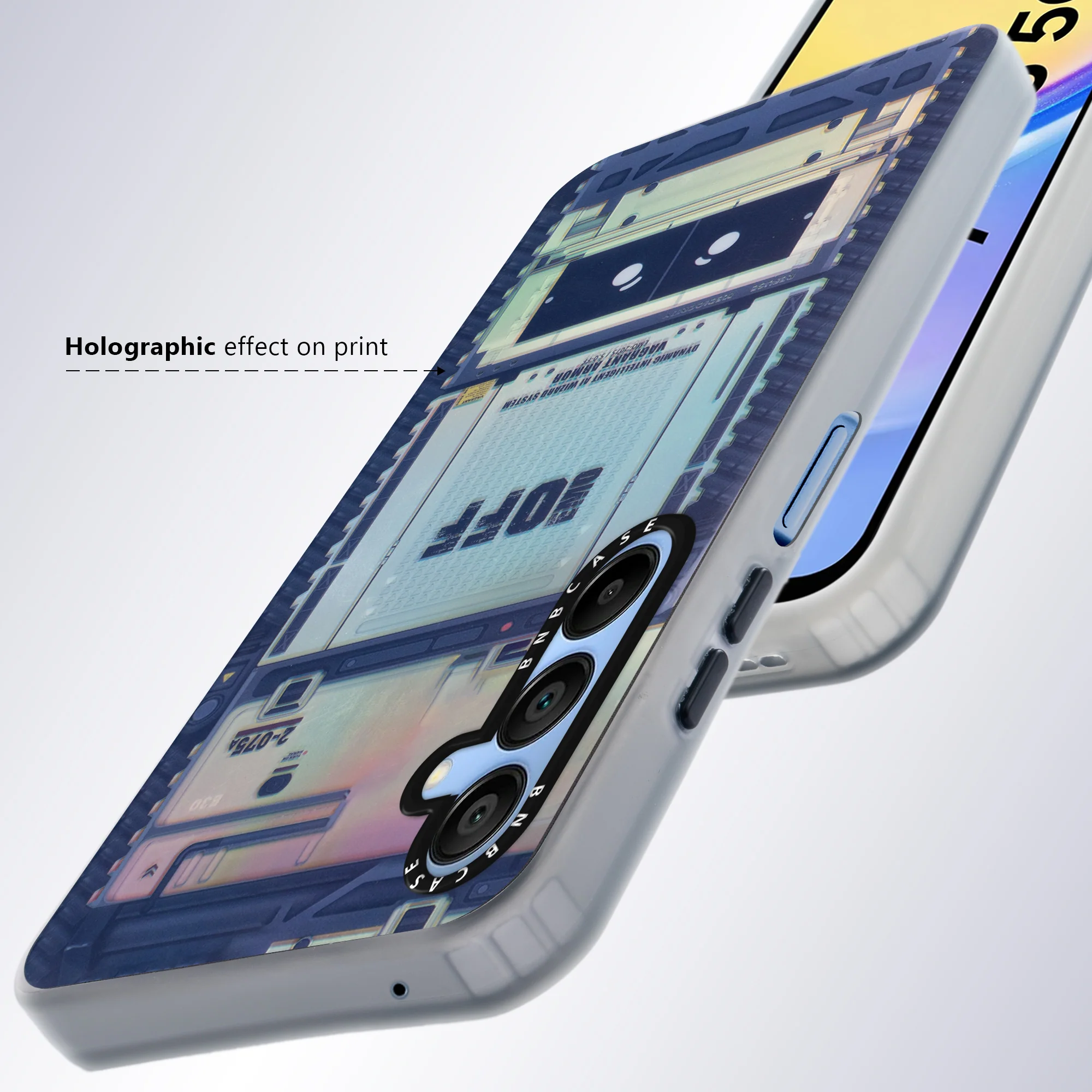 Colorful Reflective Circuit Prints Hard Back Protector Case For Samsung A15 5G - Image 55