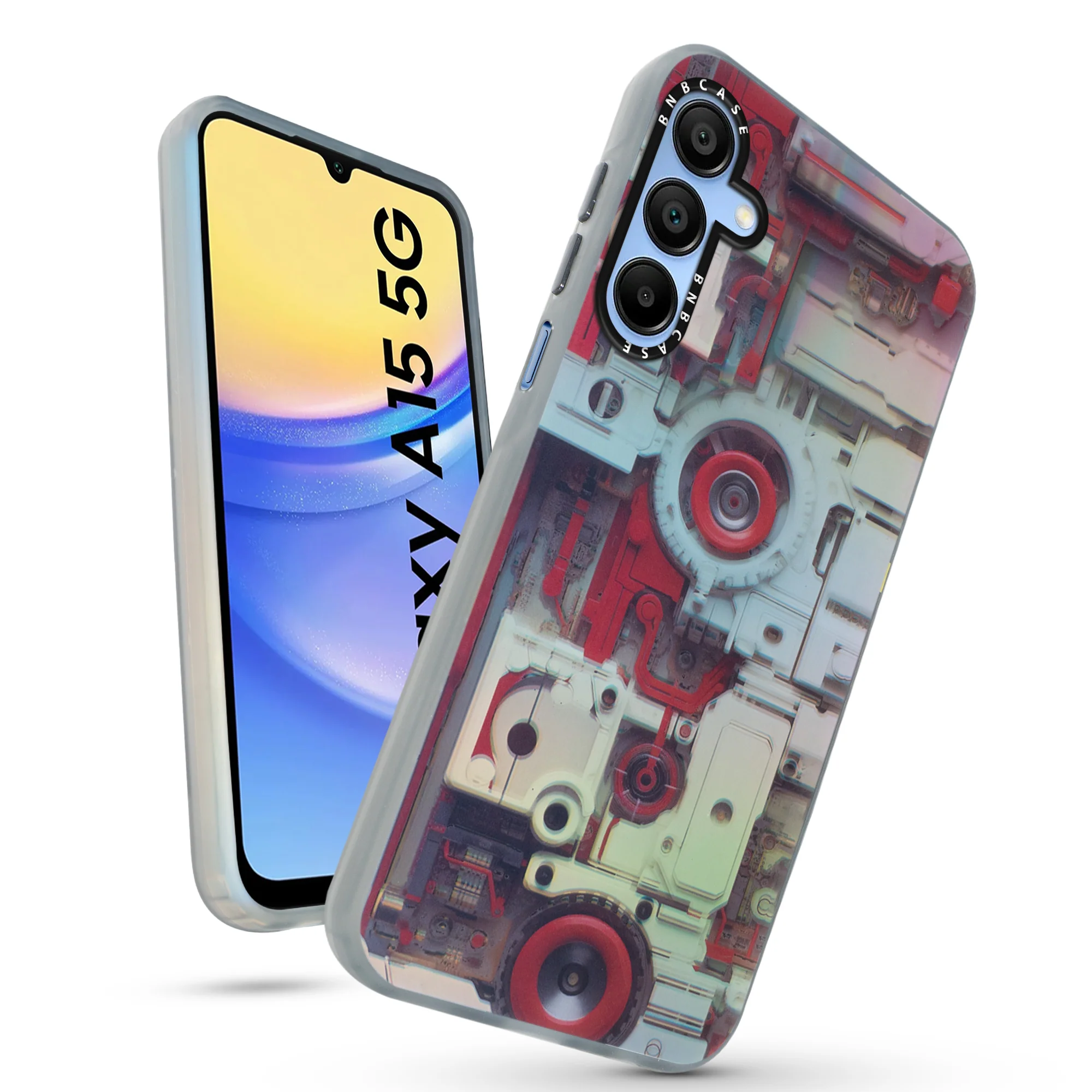 Colorful Reflective Circuit Prints Hard Back Protector Case For Samsung A15 5G - Image 57