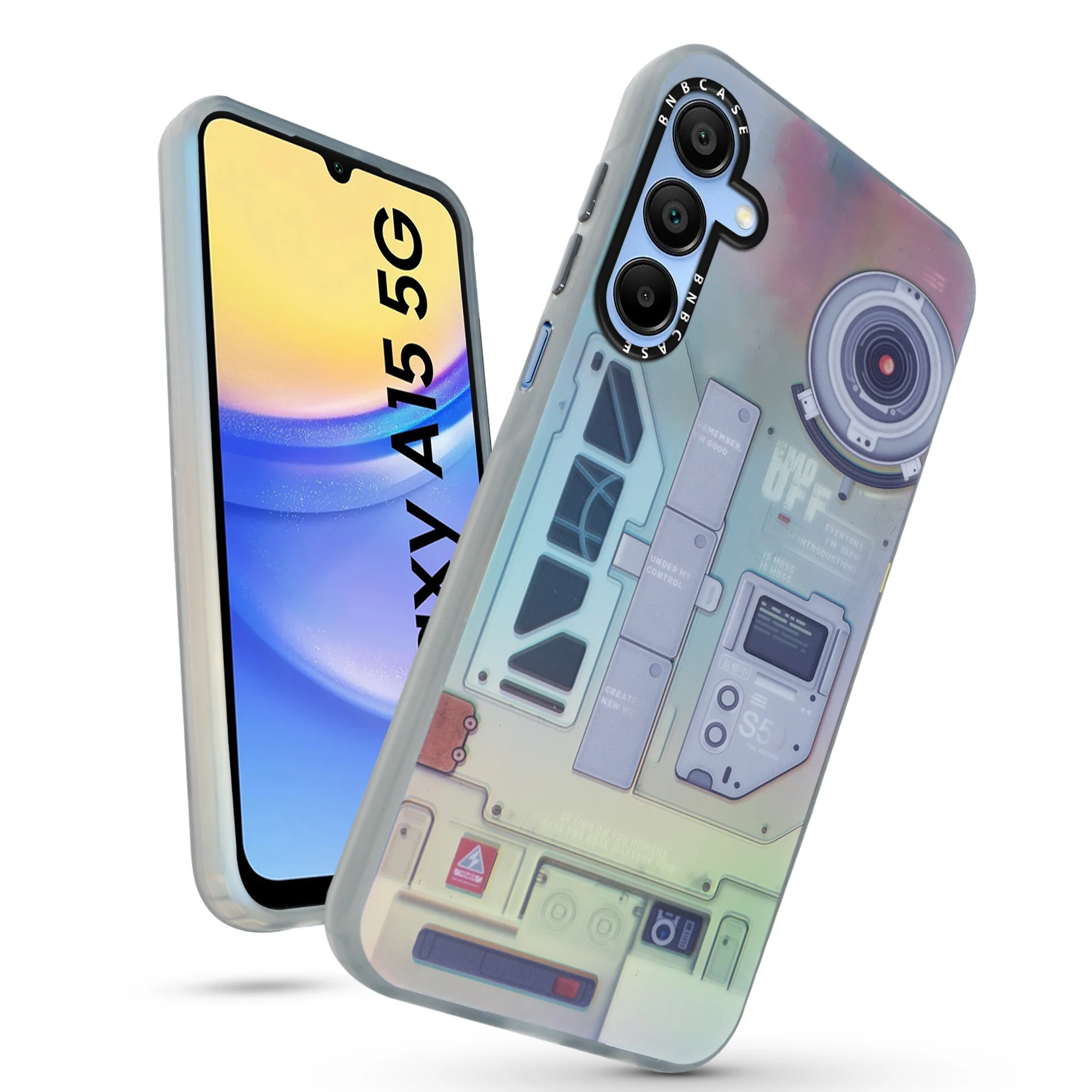 Colorful Reflective Circuit Prints Hard Back Protector Case For Samsung A15 5G - Image 73