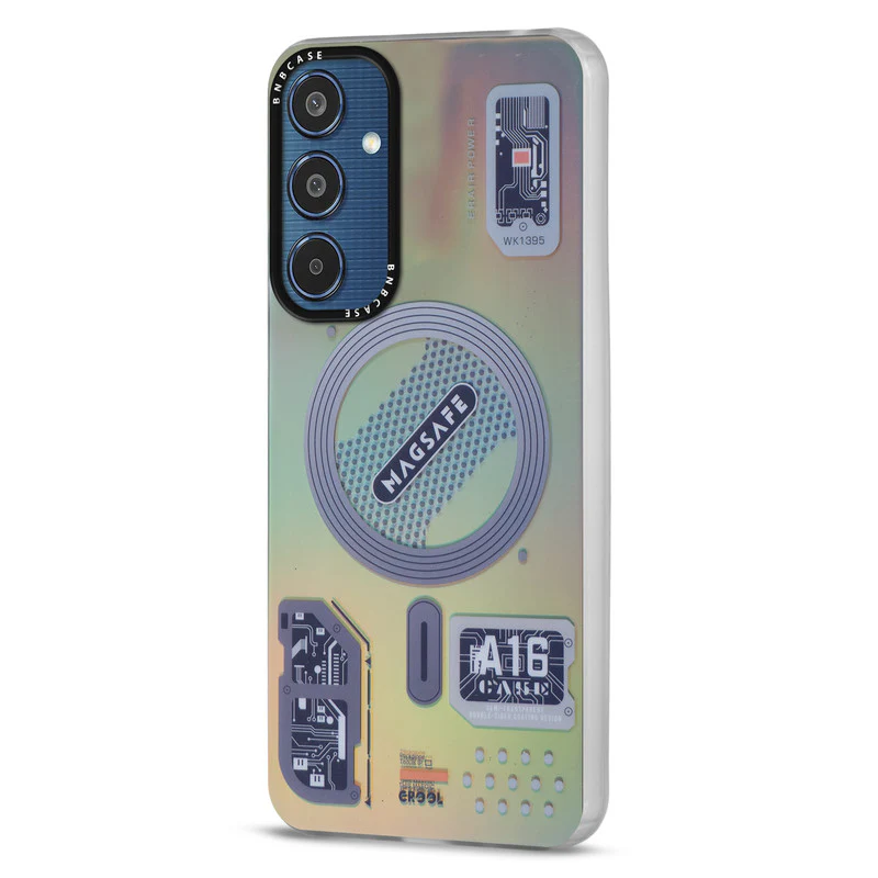 Colorful Reflective Circuit Prints Hard Back Protector Case For Samsung M35 5G - Image 14