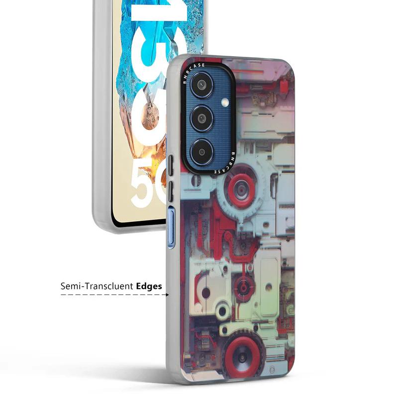 Colorful Reflective Circuit Prints Hard Back Protector Case For Samsung M35 5G - Image 33