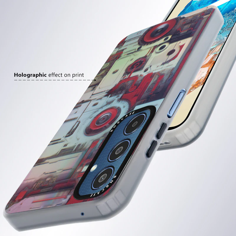 Colorful Reflective Circuit Prints Hard Back Protector Case For Samsung M35 5G - Image 34