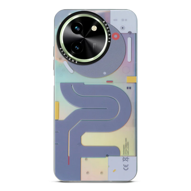 Colorful Reflective Circuit Prints Hard Back Protector Case For Vivo T3x 5G - Image 20