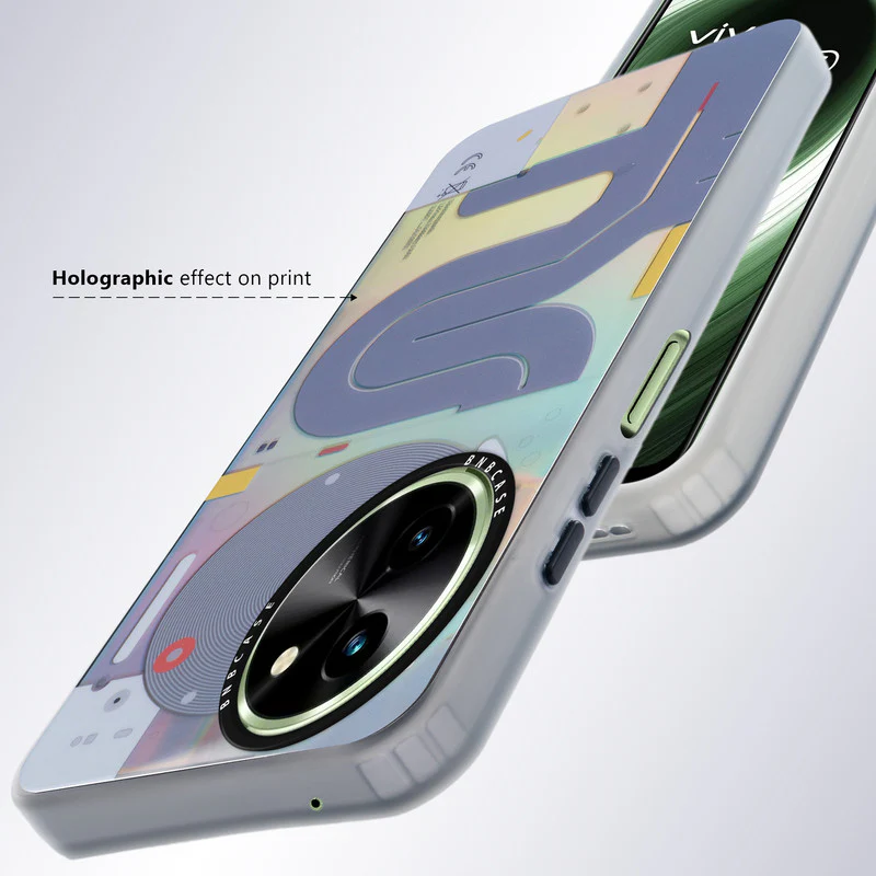 Colorful Reflective Circuit Prints Hard Back Protector Case For Vivo T3x 5G - Image 23