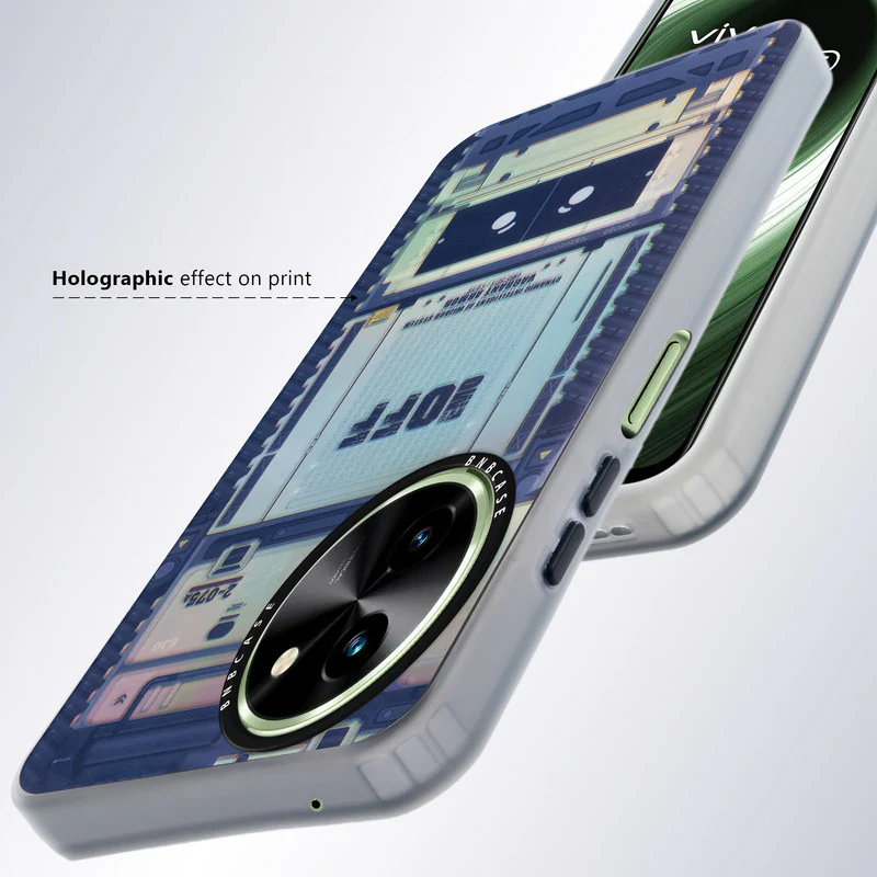 Colorful Reflective Circuit Prints Hard Back Protector Case For Vivo T3x 5G - Image 31
