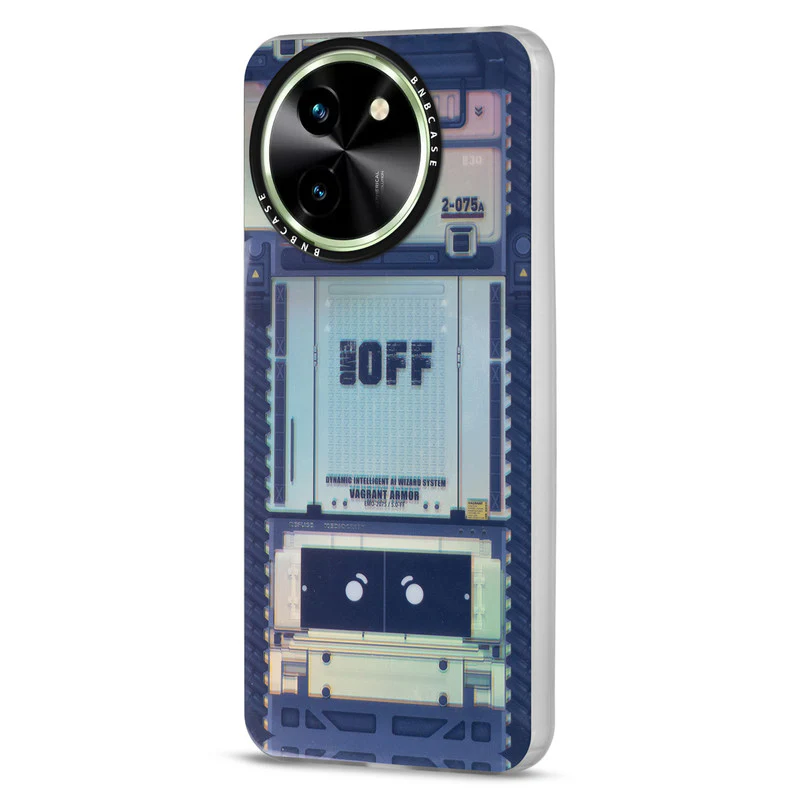 Colorful Reflective Circuit Prints Hard Back Protector Case For Vivo T3x 5G - Image 32