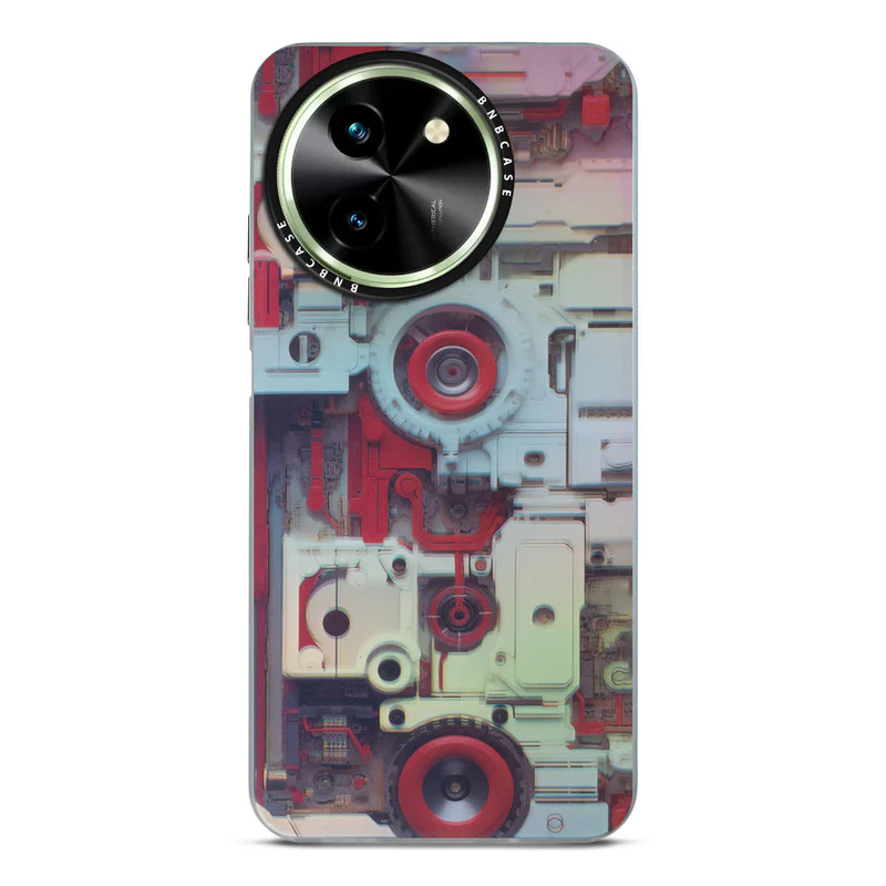 Colorful Reflective Circuit Prints Hard Back Protector Case For Vivo T3x 5G - Image 36
