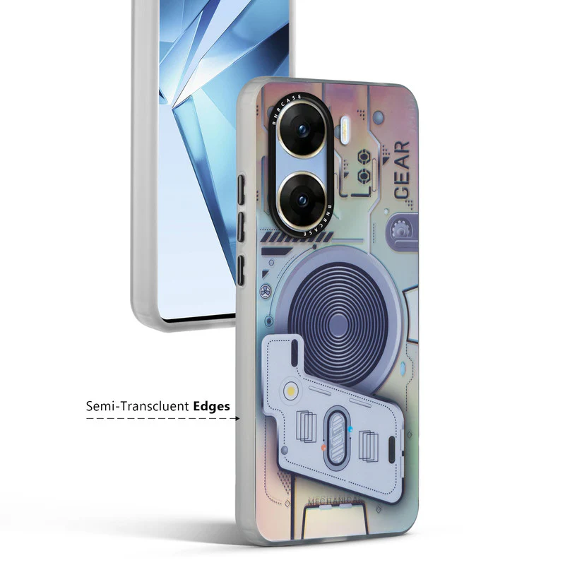 Colorful Reflective Circuit Prints Hard Back Protector Case For Vivo V29e 5G - Image 12