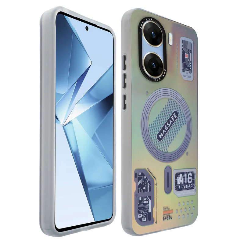 Colorful Reflective Circuit Prints Hard Back Protector Case For Vivo V29e 5G - Image 15